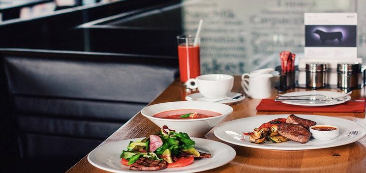 Restaurant &quot;beef&quot;. visit for the promotion