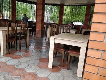 Promotion on the menu in the ilyus cafe in mariupol. book with a discount