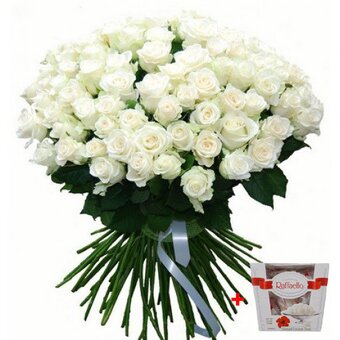 Bouquet of white roses with delivery from «Bouquet 24». Order with a discount.