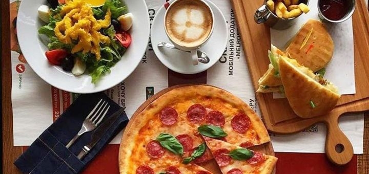 Menu in the Melrose restaurant chain. Book a table at a special price