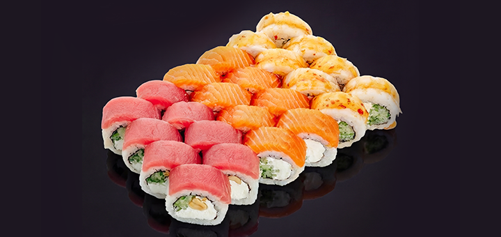 Amo Sushi delivery. Order with a special offer of 1.