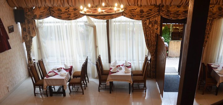 Georgian cuisine in the restaurant «Sukhumi» in Odessa. Order the menu at a discount.
