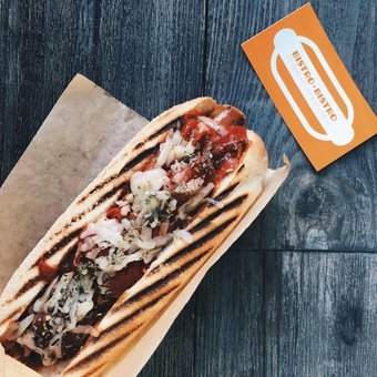 Bistro Bistro. Order a hot dog for a promotion