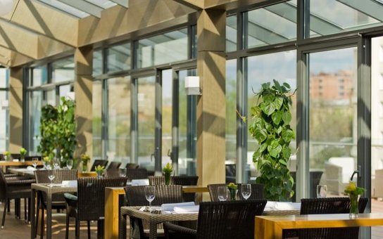 The menu in the restaurant "The Terrace" in Kharkov. Order by stock