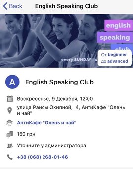 English speaking club